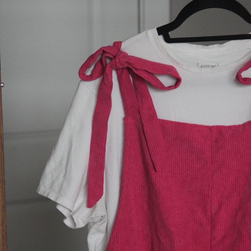 Pink Corduroy Romper